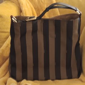 Fendi pequin stripe handbag!!
